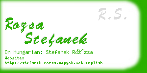 rozsa stefanek business card